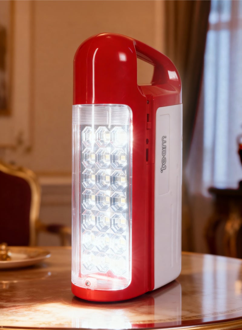 TEAM Rechargeable Emergency LED Lantern – 24 SMD LEDs, 6V Battery, Portable Light for Home, Camping & Power Outages - Image 2